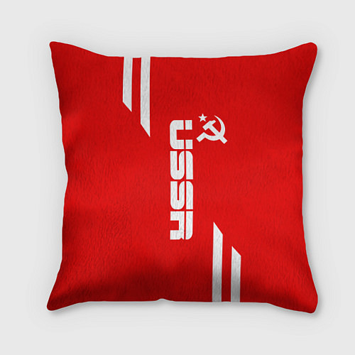 Подушка квадратная USSR: Red Sport / 3D-принт – фото 1