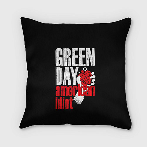 Подушка квадратная Green Day: American Idiot / 3D-принт – фото 1