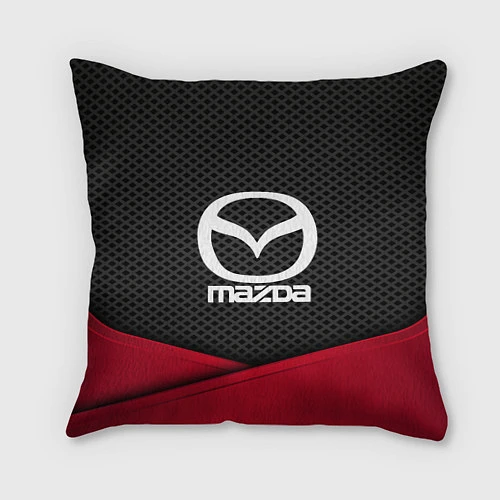 Подушка квадратная Mazda: Grey Carbon / 3D-принт – фото 1