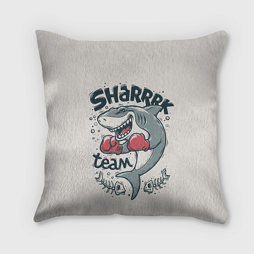 Подушка квадратная Shark Team / 3D-принт – фото 1