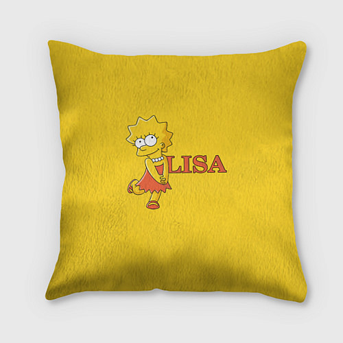 Подушка квадратная Lisa Simpson / 3D-принт – фото 1