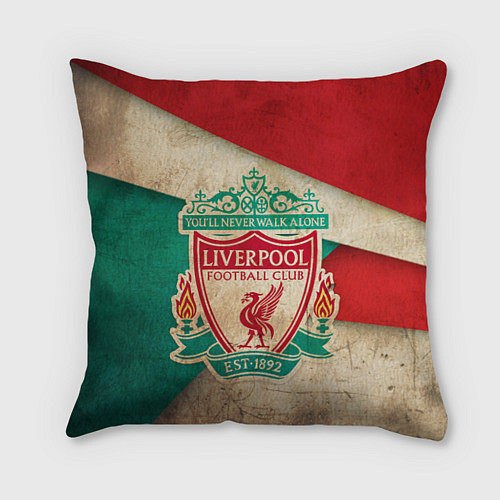 Подушка квадратная FC Liverpool: Old Style / 3D-принт – фото 1