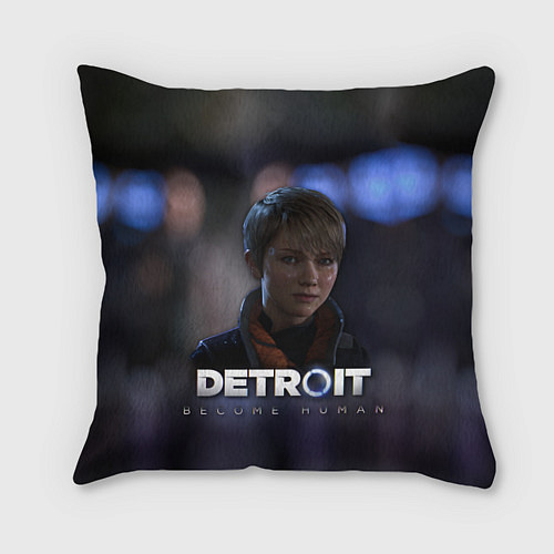 Подушка квадратная Detroit: Kara / 3D-принт – фото 1
