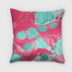 Подушка квадратная Watercolor: Pink & Turquoise