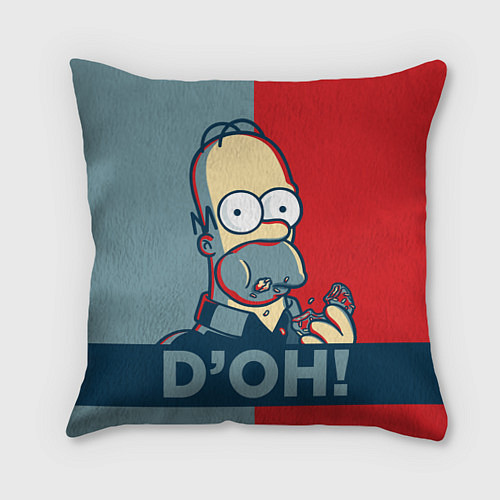Подушка квадратная Homer Simpson DOH! / 3D-принт – фото 1