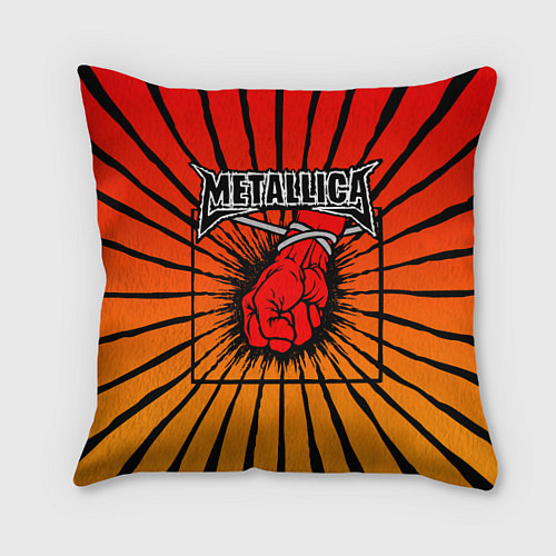 Подушка квадратная Metallica Fist / 3D-принт – фото 1