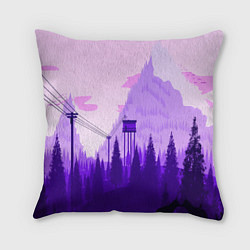 Подушка квадратная Firewatch: Violet Wood