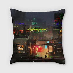 Подушка квадратная Cyberpunk 2077: Night City