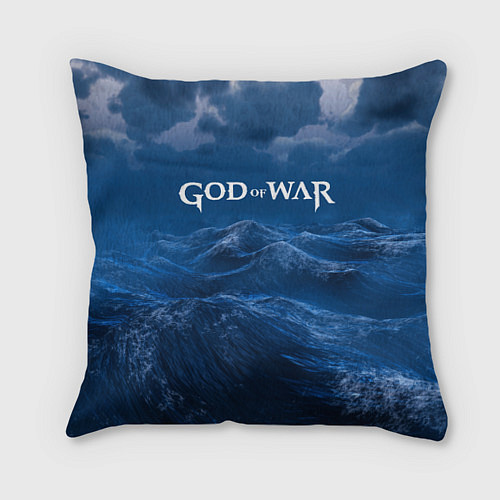 Подушка квадратная God of War: Rage of the waves / 3D-принт – фото 1