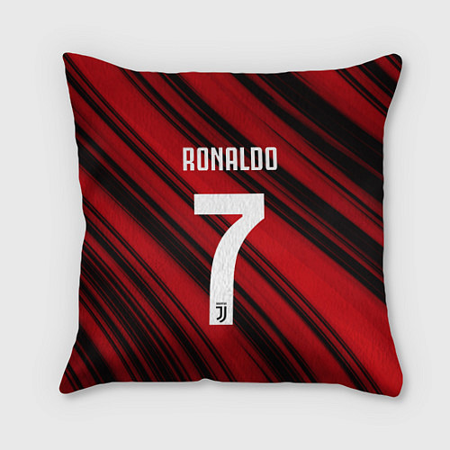 Подушка квадратная Ronaldo 7: Red Sport / 3D-принт – фото 1