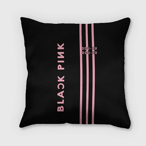 Подушка квадратная Black Pink / 3D-принт – фото 1