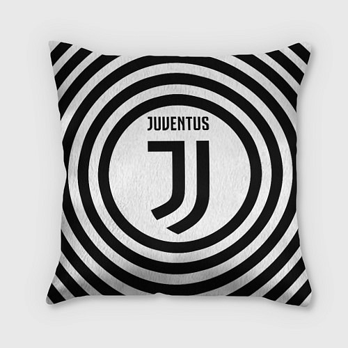 Подушка квадратная FC Juventus Round / 3D-принт – фото 1