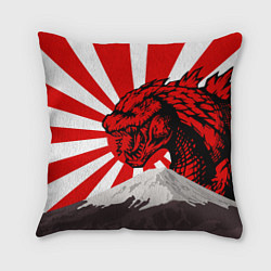 Подушка квадратная Japanese Godzilla, цвет: 3D-принт