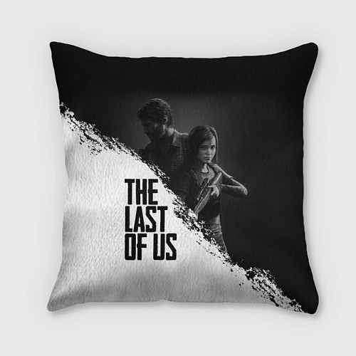 Подушка квадратная The Last of Us: White & Black / 3D-принт – фото 1