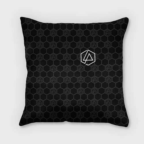 Подушка квадратная Linkin Park: Black Carbon / 3D-принт – фото 1