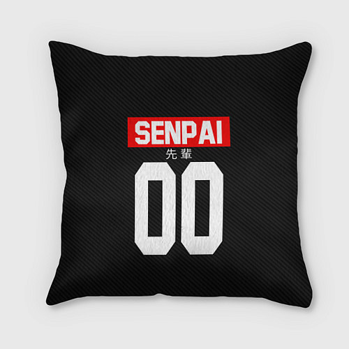 Подушка квадратная Senpai 00: Black Style / 3D-принт – фото 1