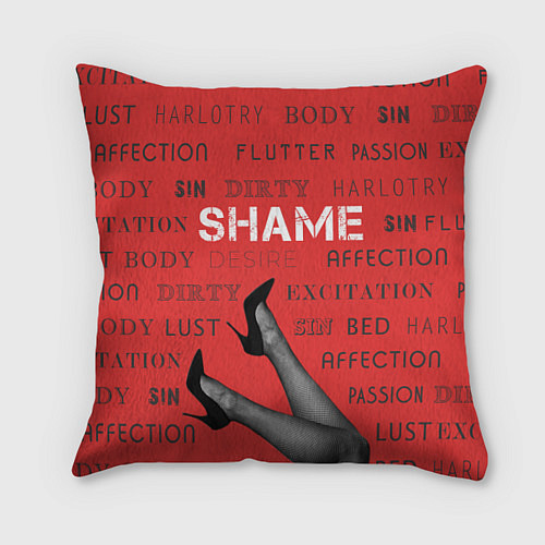 Подушка квадратная Shame Dirty / 3D-принт – фото 1