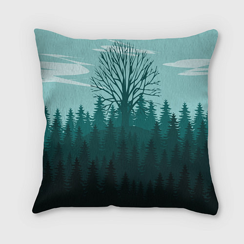 Подушка квадратная Firewatch Wood / 3D-принт – фото 1