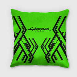 Подушка квадратная Cyberpunk 2077: Acid Green