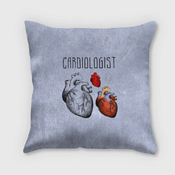 Подушка квадратная Cardiologist, цвет: 3D-принт