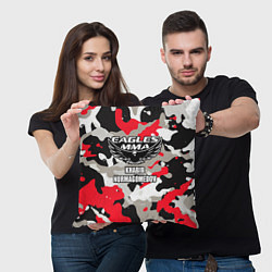 Подушка квадратная Khabib Nurmagomedov: Red Camo, цвет: 3D-принт — фото 2