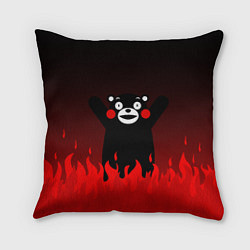 Подушка квадратная Kumamon: Hell Flame, цвет: 3D-принт