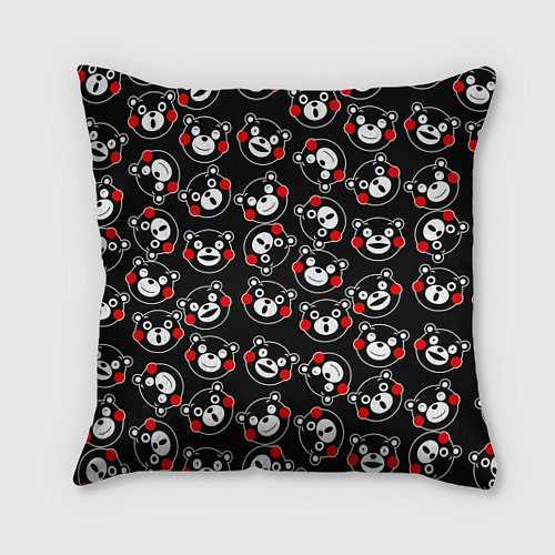 Подушка квадратная Kumamon Faces / 3D-принт – фото 1