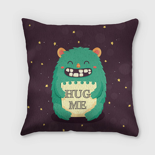 Подушка квадратная Monster: Hug me / 3D-принт – фото 1