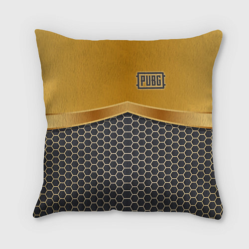 Подушка квадратная PUBG: Gold Shield / 3D-принт – фото 1
