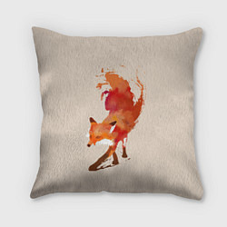Подушка квадратная Paint Fox, цвет: 3D-принт