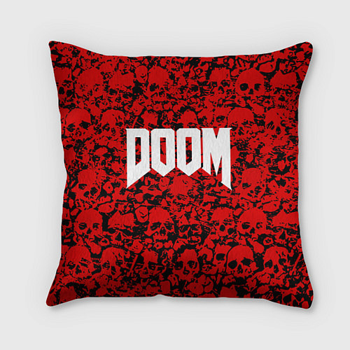 Подушка квадратная DOOM: Blooded Skuls / 3D-принт – фото 1