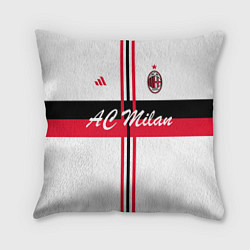 Подушка квадратная AC Milan: White Form, цвет: 3D-принт