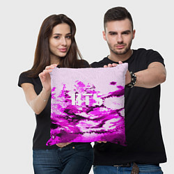 Подушка квадратная BTS: Purple Style, цвет: 3D-принт — фото 2
