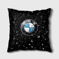 Подушка квадратная BMW под Дождём цвета 3D-принт — фото 1