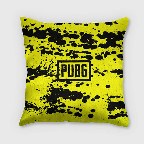 Подушка квадратная PUBG: Yellow Stained / 3D-принт – фото 1