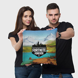 Подушка квадратная Fortnite Forever, цвет: 3D-принт — фото 2