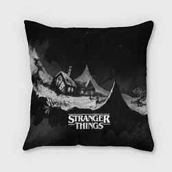 Подушка квадратная Stranger Things: Black Hut, цвет: 3D-принт