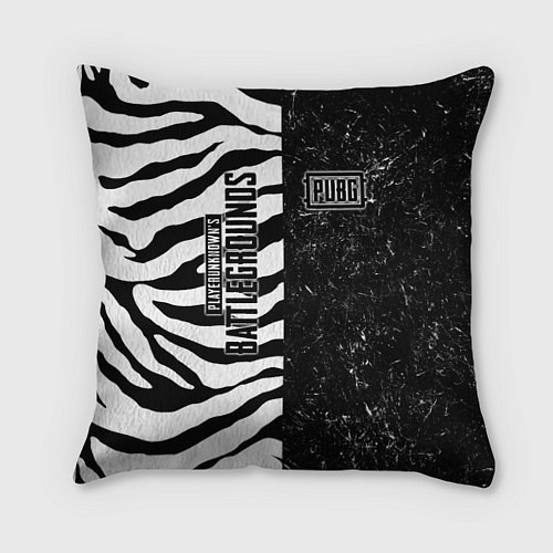Подушка квадратная PUBG: Zebras Lifestyle / 3D-принт – фото 1