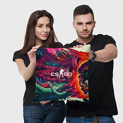 Подушка квадратная CS:GO Hyper Beast Skin, цвет: 3D-принт — фото 2