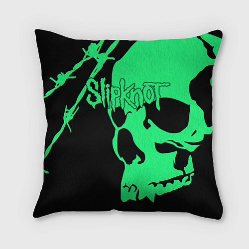 Подушка квадратная Slipknot: Acid Skull / 3D-принт – фото 1
