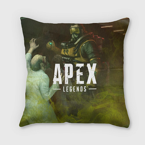 Подушка квадратная Apex Legends: Toxic Soldier / 3D-принт – фото 1