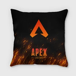 Подушка квадратная Apex Legends: Orange Flame, цвет: 3D-принт