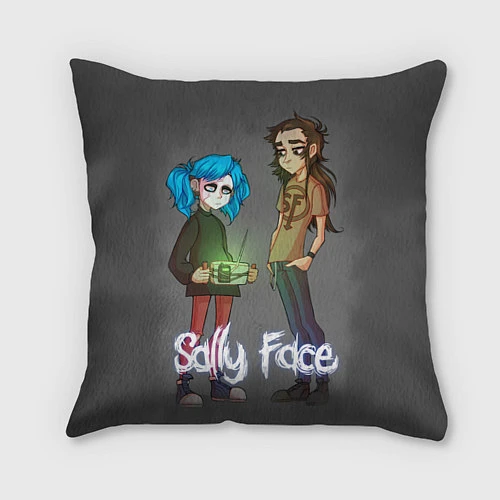 Подушка квадратная Sally Face: Friends / 3D-принт – фото 1