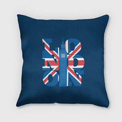 Подушка квадратная London: Great Britain, цвет: 3D-принт
