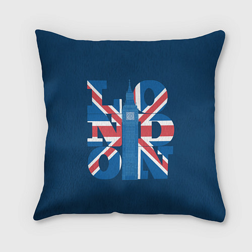 Подушка квадратная London: Great Britain / 3D-принт – фото 1