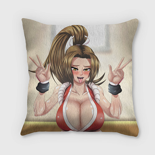 Подушка квадратная Май Сирануи boobs - sexy ahegao / 3D-принт – фото 1