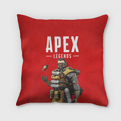 Подушка квадратная Apex Legends: Red Caustic, цвет: 3D-принт