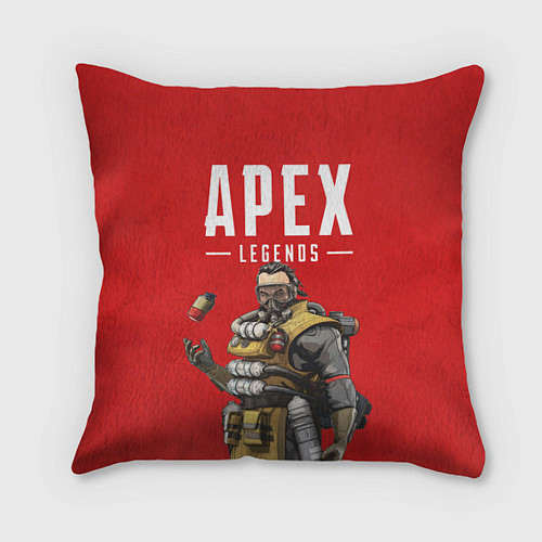 Подушка квадратная Apex Legends: Red Caustic / 3D-принт – фото 1