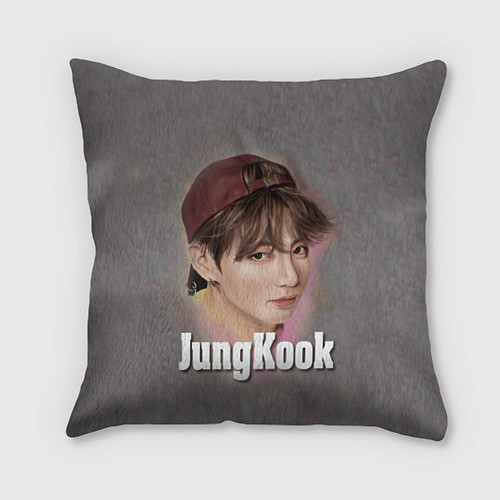 Подушка квадратная BTS JungKook / 3D-принт – фото 1