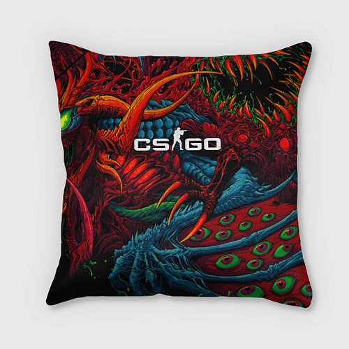 Подушка квадратная CS:GO Hyper Beast / 3D-принт – фото 1